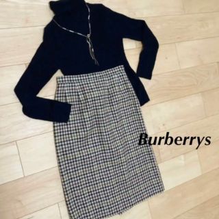 バーバリー(BURBERRY)のオールド　レトロ　バーバリー　スカート　チェック柄(ひざ丈スカート)