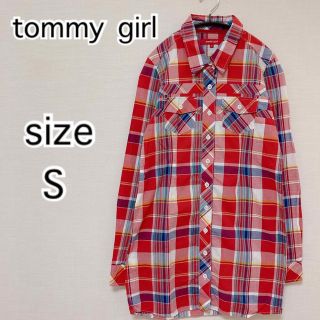 トミーガール(tommy girl)のtommy girl トミーガール　羽織り　長袖　ロング　シャツ　チェック　S(シャツ/ブラウス(長袖/七分))