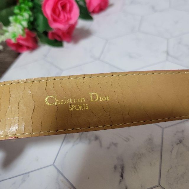 ポイント2倍 Dior ピンク ロゴ付き ベルト スカート ワンピースに