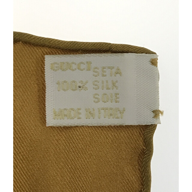 Gucci(グッチ)のグッチ GUCCI スカーフ シルク100% ゴルフ柄    レディース レディースのファッション小物(バンダナ/スカーフ)の商品写真