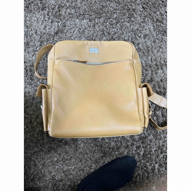 salvatore ferragamo leather backpack