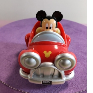ディズニー(Disney)のミッキーマウス　プルバックカー　赤色(ミニカー)