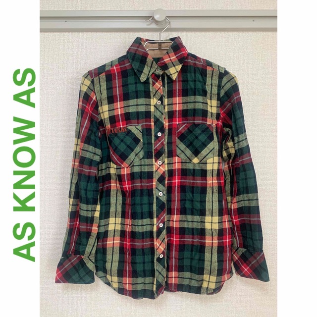 AS KNOW AS(アズノウアズ)の【春夏】AS KNOW AS チェックシャツ レディースのトップス(シャツ/ブラウス(長袖/七分))の商品写真