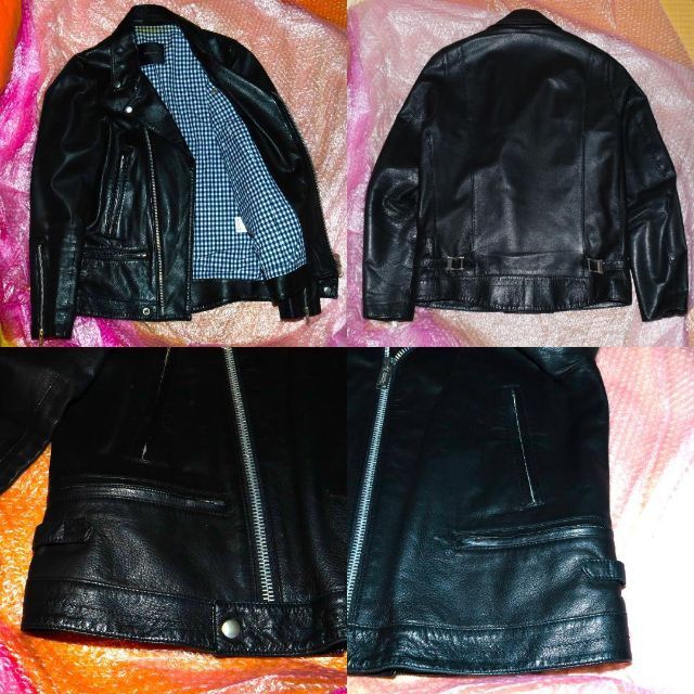 アンダーカバー15SSレザーライダースジャケットundercover1サイズS黒 メンズのジャケット/アウター(ライダースジャケット)の商品写真