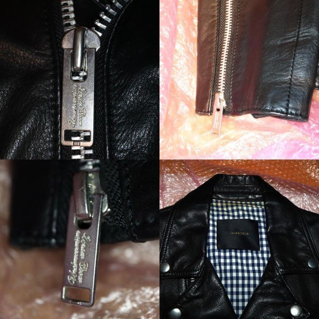 アンダーカバー15SSレザーライダースジャケットundercover1サイズS黒 メンズのジャケット/アウター(ライダースジャケット)の商品写真