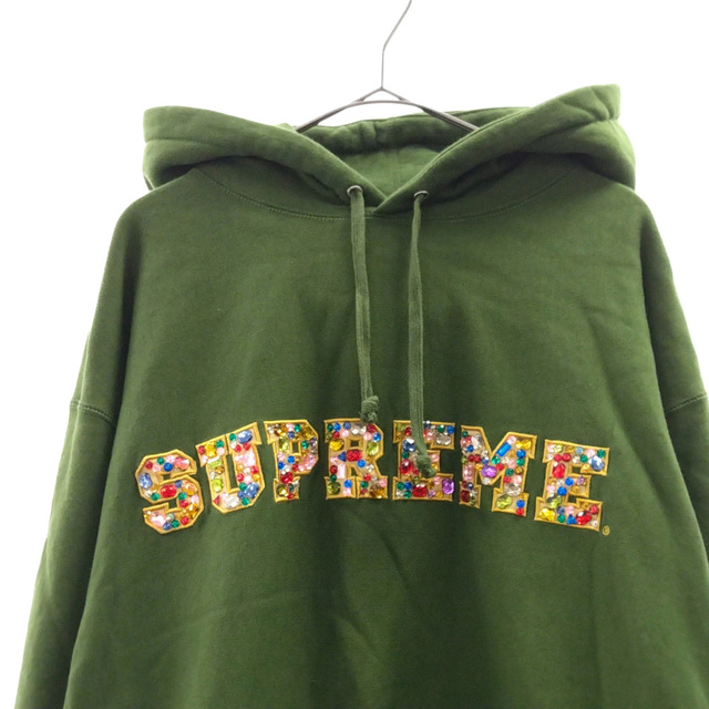 SUPREME シュプリーム 20AW Jewels Hooded Sweatshirt ジュエル フード スウェット ロゴパーカー グリーン 2