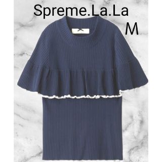 シュープリームララ(Supreme.La.La.)のSpreme.La.La　フリルサマーニット（Ｍ）(カットソー(半袖/袖なし))