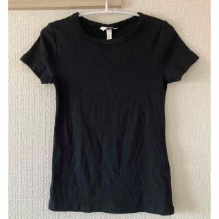 エイチアンドエム(H&M)のH&M 黒Tシャツ　S(Tシャツ(半袖/袖なし))