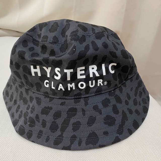 HYSTERIC GLAMOUR(ヒステリックグラマー)の未使用品　タグ付き　ヒステリックグラマー　ブラック　レオパード柄ハット　Mサイズ レディースの帽子(ハット)の商品写真