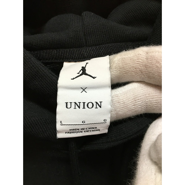 NIKE(ナイキ)のNIKE × UNION JORDAN FLEECE HOODIE ナイキ ユニオン バックロゴ パーカー DV7334-010【中古】【004】 メンズのトップス(パーカー)の商品写真