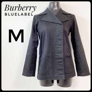 バーバリーブルーレーベル(BURBERRY BLUE LABEL)のバーバリーブルーレーベル トレンチコート ジャケット コットン100％ 黒 M(トレンチコート)