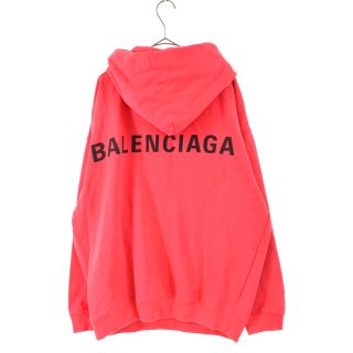 バレンシアガ(Balenciaga)のBALENCIAGA バレンシアガ 19SS Logo Pullover hoodie ロゴプリント プルオーバー スウェット パーカー ピンク 556143 TDV04(パーカー)