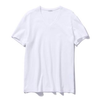 バーニーズニューヨーク(BARNEYS NEW YORK)の【6/17まで】クロスクローゼット Suvin Platinum Vネック 白(Tシャツ/カットソー(半袖/袖なし))