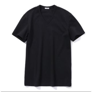 バーニーズニューヨーク(BARNEYS NEW YORK)の新品 クロスクローゼット Suvin Platinum Vネック 黒(Tシャツ/カットソー(半袖/袖なし))