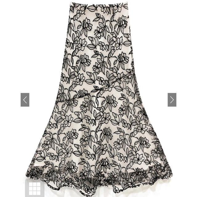 GRL(グレイル)のGRL <新品タグ付き>花刺繍バイカラーマーメイドスカート レディースのスカート(ロングスカート)の商品写真