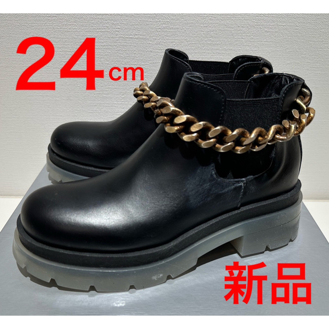 新品❗️DIVINE FOLLIE ブリンブリン厚底ブーツ ブラック 24cm レディースの靴/シューズ(ブーツ)の商品写真