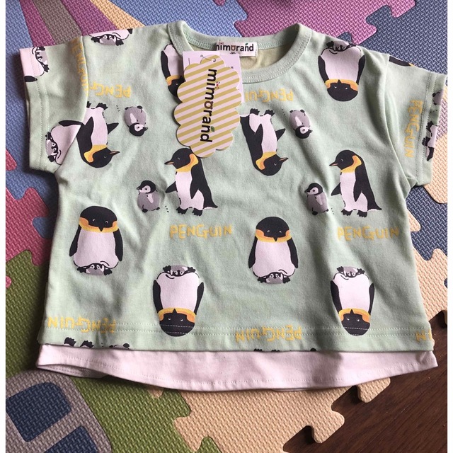 新品タグ付き　ミモランド　Tシャツ　ペンギン　90サイズ キッズ/ベビー/マタニティのキッズ服男の子用(90cm~)(Tシャツ/カットソー)の商品写真