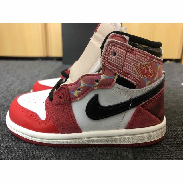 NIKE(ナイキ)のNIKE AIR JORDAN1 Next Chapterスパイダーマン(TD) キッズ/ベビー/マタニティのキッズ靴/シューズ(15cm~)(スニーカー)の商品写真