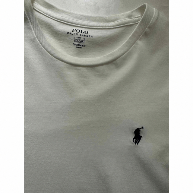 POLO RALPH LAUREN(ポロラルフローレン)の正規　ポロ　ラルフローレン　ホワイトTシャツ　レディースM 白　ポロ レディースのトップス(Tシャツ(半袖/袖なし))の商品写真