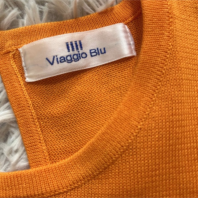 VIAGGIO BLU(ビアッジョブルー)のViaggio Blu  オレンジ　ビタミンカラー　上品トップス レディースのトップス(ニット/セーター)の商品写真