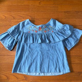 デニムシャツ　カットソー　Tシャツ　(シャツ)