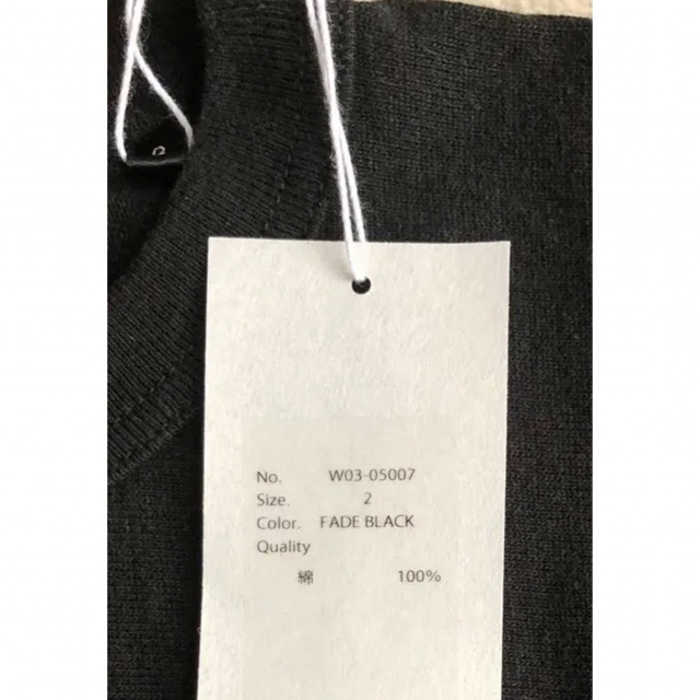 生産停止 新品 comoli 22aw フットボール Tシャツ fade black 2 | www