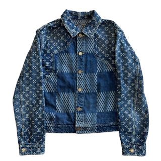 Louis Vuitton LOUISVUITTON Size: 48 RM202M UZC HJA10W Giant Damier Waves  Monogram Denim Jacket