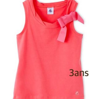 プチバトー(PETIT BATEAU)のMK様専用☆3a プチバトー リボンつきノースリーブカットソー(Tシャツ/カットソー)