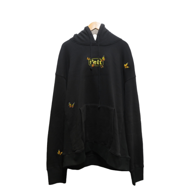 FELT BUTTERFLY EMBROIDERED HOODIE