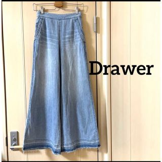 Drawer  ハイウエスト　ワイドパンツ　ブラミンク BLAMINK