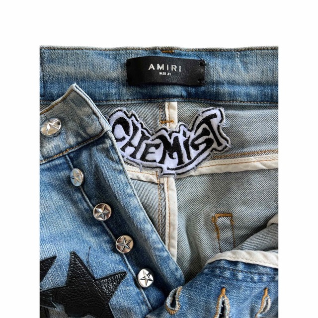 AMIRI アミリ chemist ケミスト スターパッチ デニムパンツ 31 AMIRI アミリ chemist ケミスト スターパッチ デニムパンツ 31