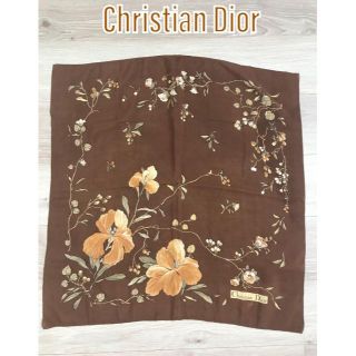 クリスチャンディオール(Christian Dior)の【良品】ChristianDior シルク100％ スカーフ ストール ショール(バンダナ/スカーフ)