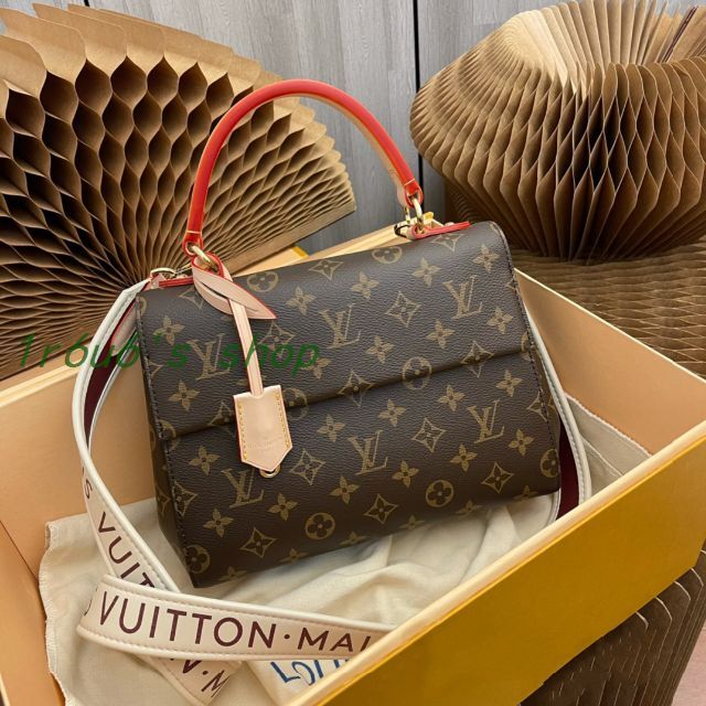 LOUIS VUITTON ルイヴィトン モノグラム ポシェットアクセソワール ブラウン 茶 ゴールド金具 PVC M51980 ハンドバッグ アクセポ アクセサリポーチ レディース 401279