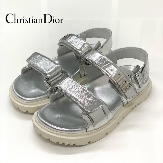 Christian Dior(クリスチャンディオール)の6672 クリスチャンディオール DIORACT レザー ロゴ スポーツサンダル レディースの靴/シューズ(サンダル)の商品写真