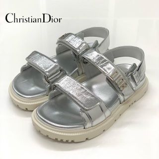 クリスチャンディオール(Christian Dior)の6672 クリスチャンディオール DIORACT レザー ロゴ スポーツサンダル(サンダル)