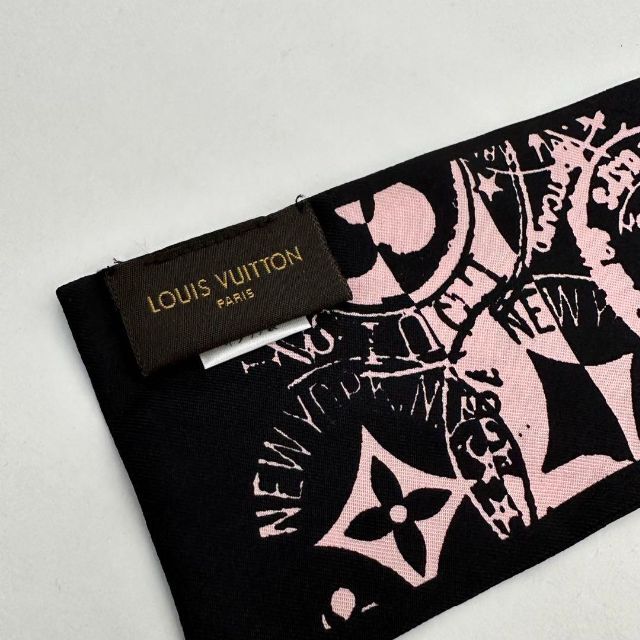 シンプルでおしゃれ LOUIS VUITTON スカーフ バンドー シルク