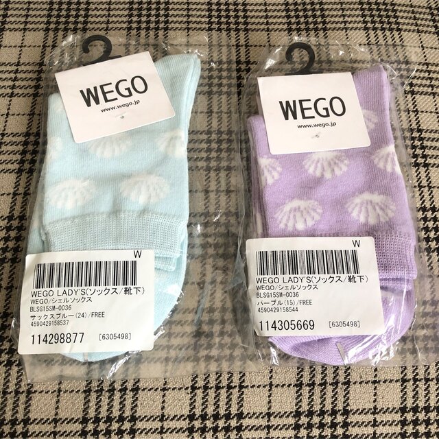 WEGO(ウィゴー)のWEGO シェル柄ソックス　2足セット レディースのレッグウェア(ソックス)の商品写真