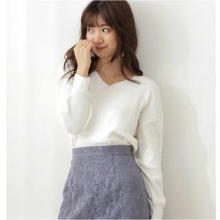 プロポーションボディドレッシング(PROPORTION BODY DRESSING)のショルダーレースドルマンニット(ニット/セーター)