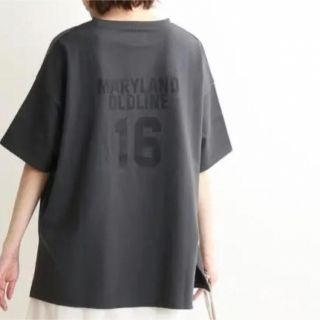 IENA SLOBE カレッジロゴTシャツ　カーキ