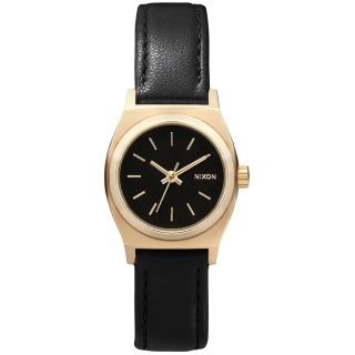 ニクソン(NIXON)の【新品】NIXON イエローゴールド＆ブラック レザーウォッチ(腕時計)