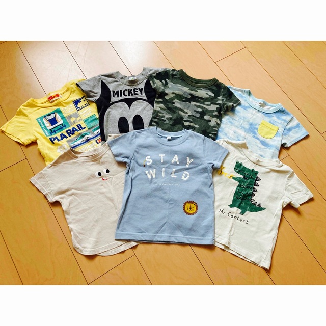 半袖　Ｔシャツ　7着セット　90センチ キッズ/ベビー/マタニティのキッズ服男の子用(90cm~)(Tシャツ/カットソー)の商品写真