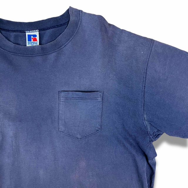 90s ビンテージ ラッセル USA製 ポケット Tシャツ ポケT ハイコットン