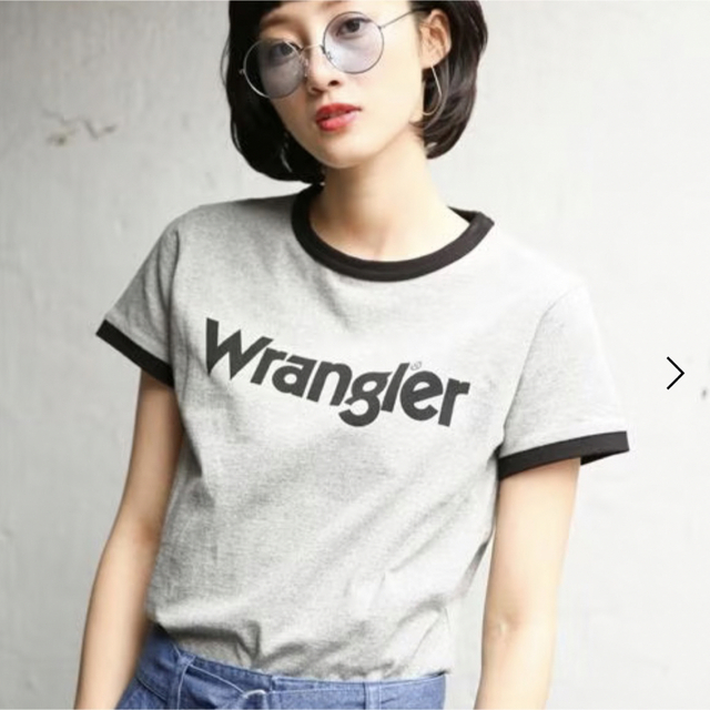 LOWRYS FARM(ローリーズファーム)のローリーズファーム Wranglerラングラー リンガーTシャツ レディースのトップス(Tシャツ(半袖/袖なし))の商品写真