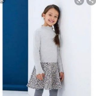 プチバトー(PETIT BATEAU)のプチバトー グレー ワンピース 3歳 女の子(ワンピース)