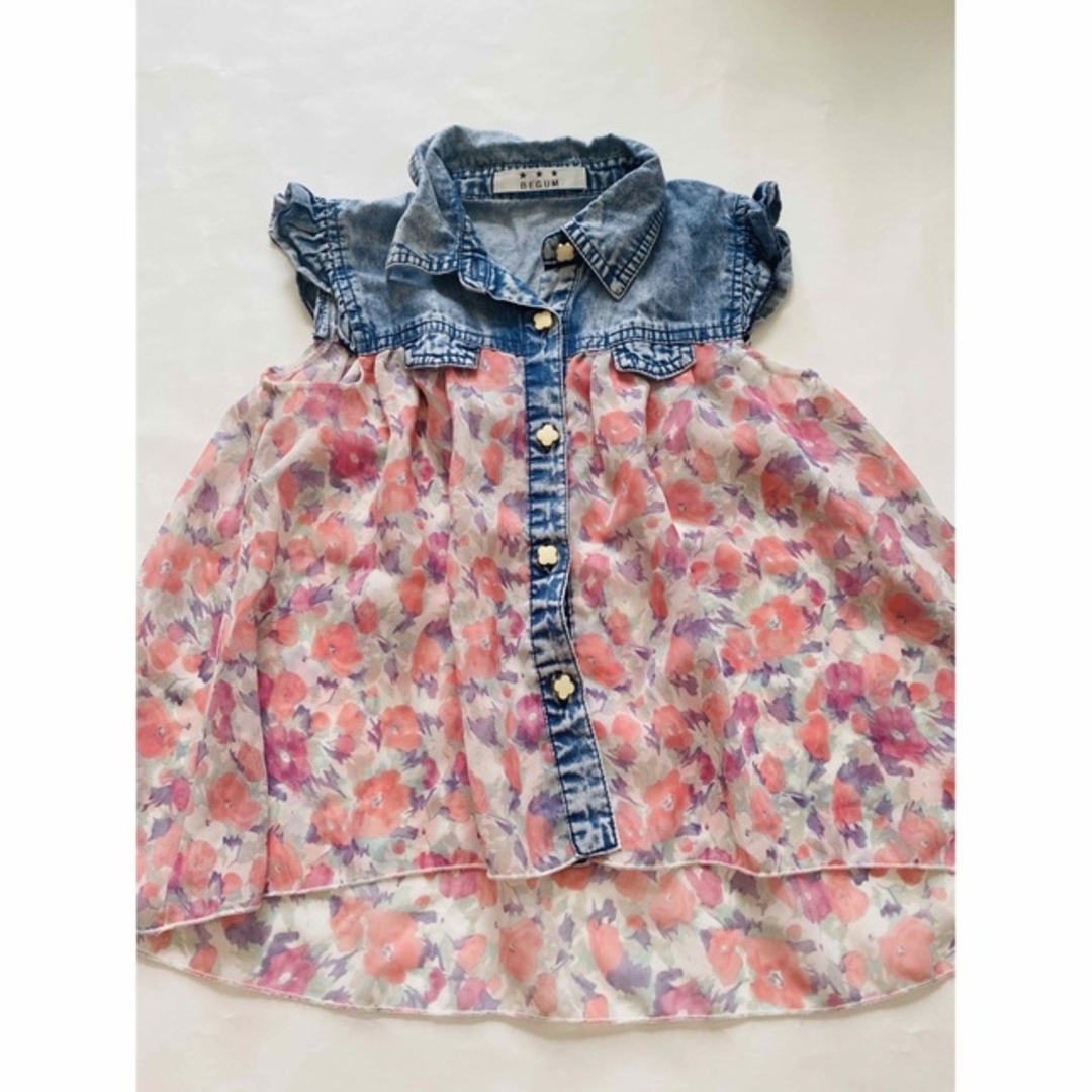 子供服　100 夏物　薄手　 キッズ/ベビー/マタニティのキッズ服女の子用(90cm~)(Tシャツ/カットソー)の商品写真