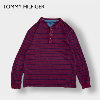 トミーヒルフィガー(TOMMY HILFIGER)の【TOMMY HILFIGER】ワンポイント 刺繍 長袖シャツ ヘンリーネック(Tシャツ/カットソー(七分/長袖))