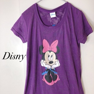 ディズニー(Disney)の新品　ミニー　Tシャツ　柄　シースルー   パープル(Tシャツ(半袖/袖なし))