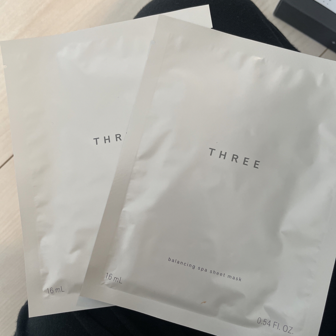 THREE(スリー)のTHREE バランシングスパシートマスク　2枚 コスメ/美容のスキンケア/基礎化粧品(パック/フェイスマスク)の商品写真