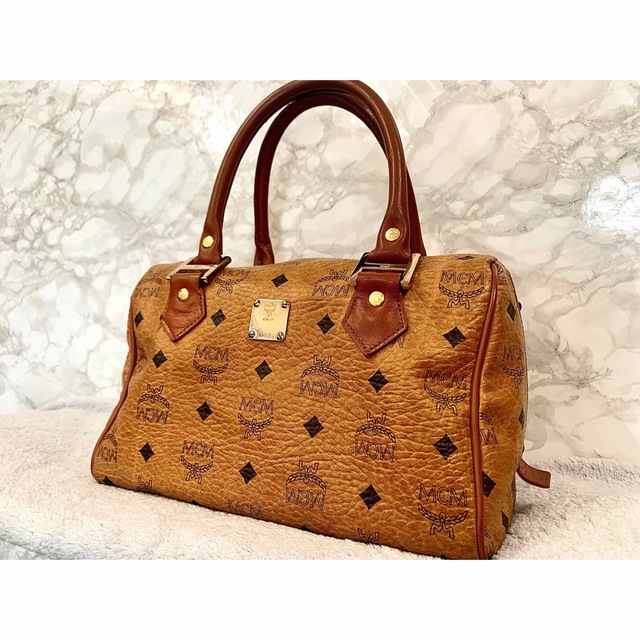 MCM - MCM ハンドバッグ ミニボストン ヴィセトス柄 ブラウンの通販 by MCM - MCM ハンドバッグ ミニボストン ヴィセトス柄 ブラウンの通販 by