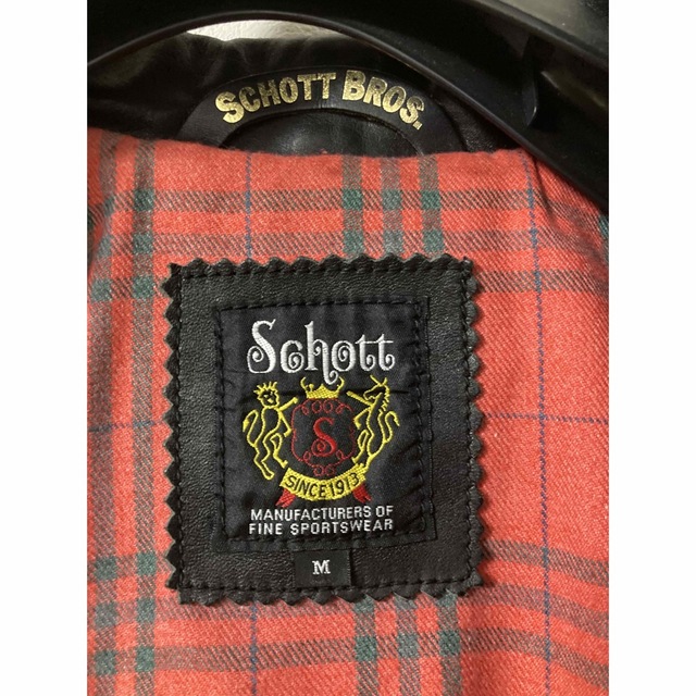 schott(ショット)のSchott ショット　レザー　本革　ライダース メンズのジャケット/アウター(ライダースジャケット)の商品写真